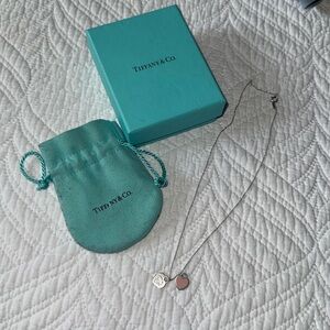 Tiffany Pink double heart necklace